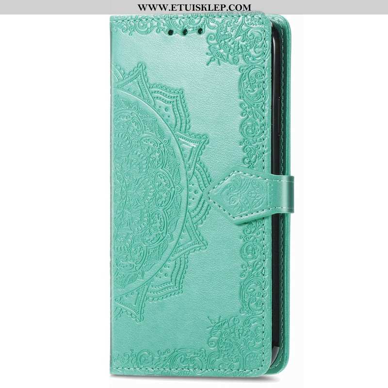 Etui Folio do iPhone 15 Pro Max z Łańcuch Barokowa Mandala Z Paskiem